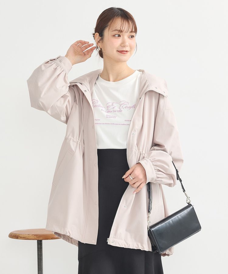 earth music&ecology「ドロストミドル丈パーカー」|ブルゾン・スタジャン|