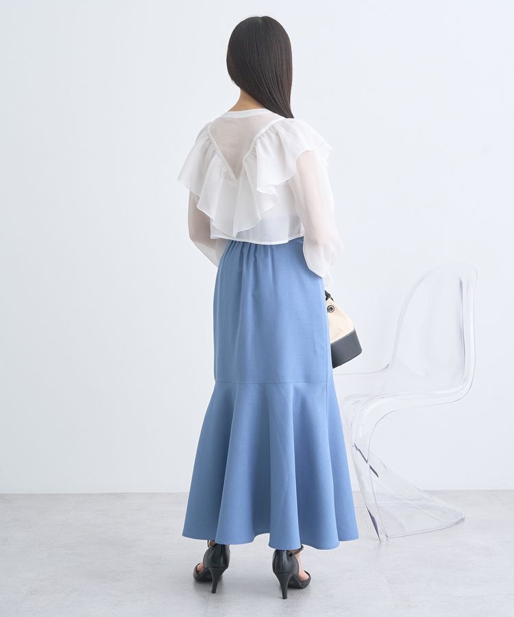 earth music&ecology「シアーラッフルショートボレロ」|シャツ・ブラウス|