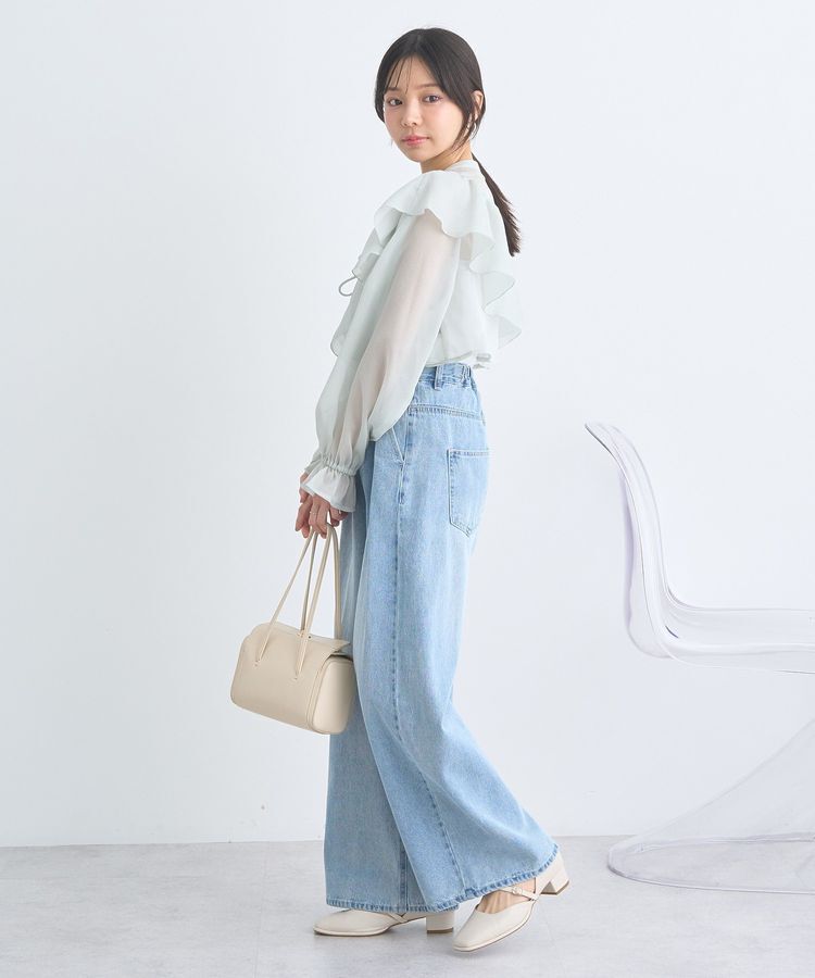 earth music&ecology「シアーラッフルショートボレロ」|シャツ・ブラウス|