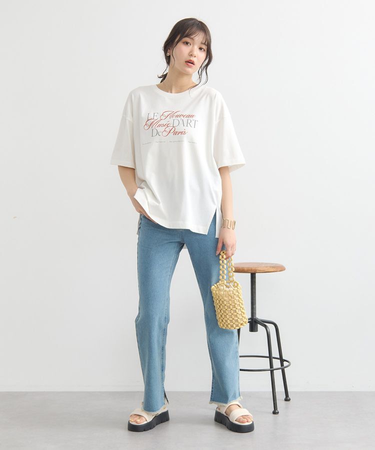 earth music&ecology「Le nouveauスリットT」|Tシャツ・カットソー|