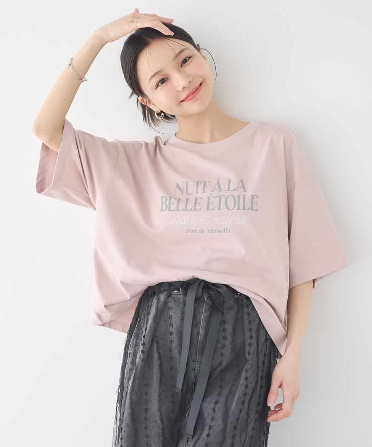 earth music&ecology「NUITA LA BELLE ETOILEショートT」|Tシャツ・カットソー|Pink Beige