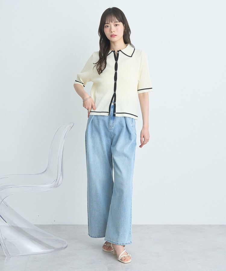 earth music&ecology「リブニットカーディガン」|カーディガン|