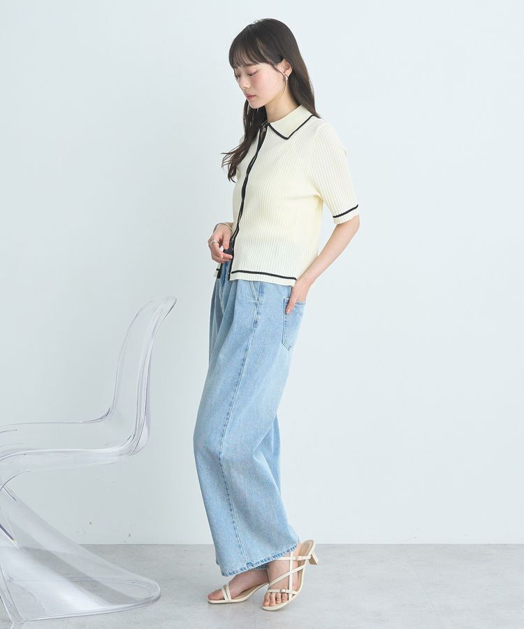 earth music&ecology「リブニットカーディガン」|カーディガン|