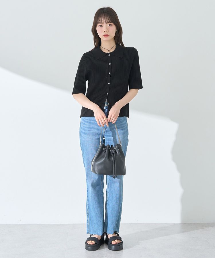 earth music&ecology「リブニットカーディガン」|カーディガン|