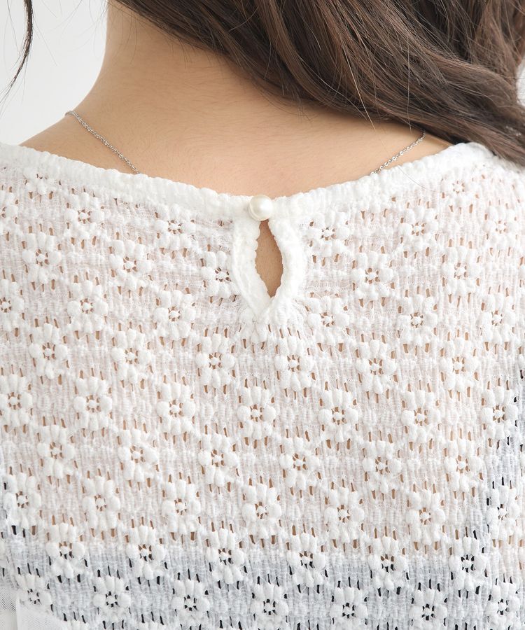 earth music&ecology「SET2点フラワープルオーバー＋チュールビスチェ」|Tシャツ・カットソー|