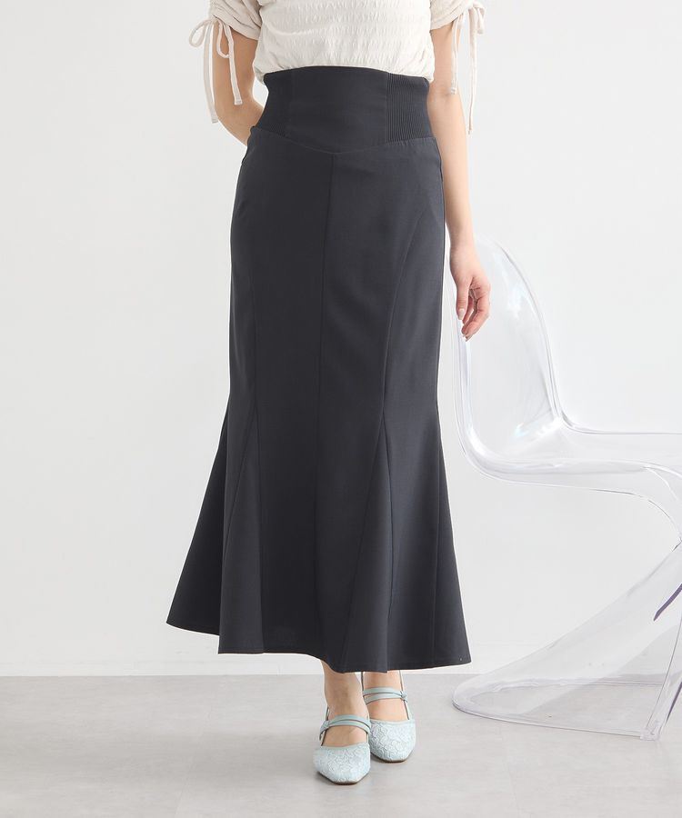 earth music&ecology「サイドリブパネルラインマーメイドスカート」|タイト|