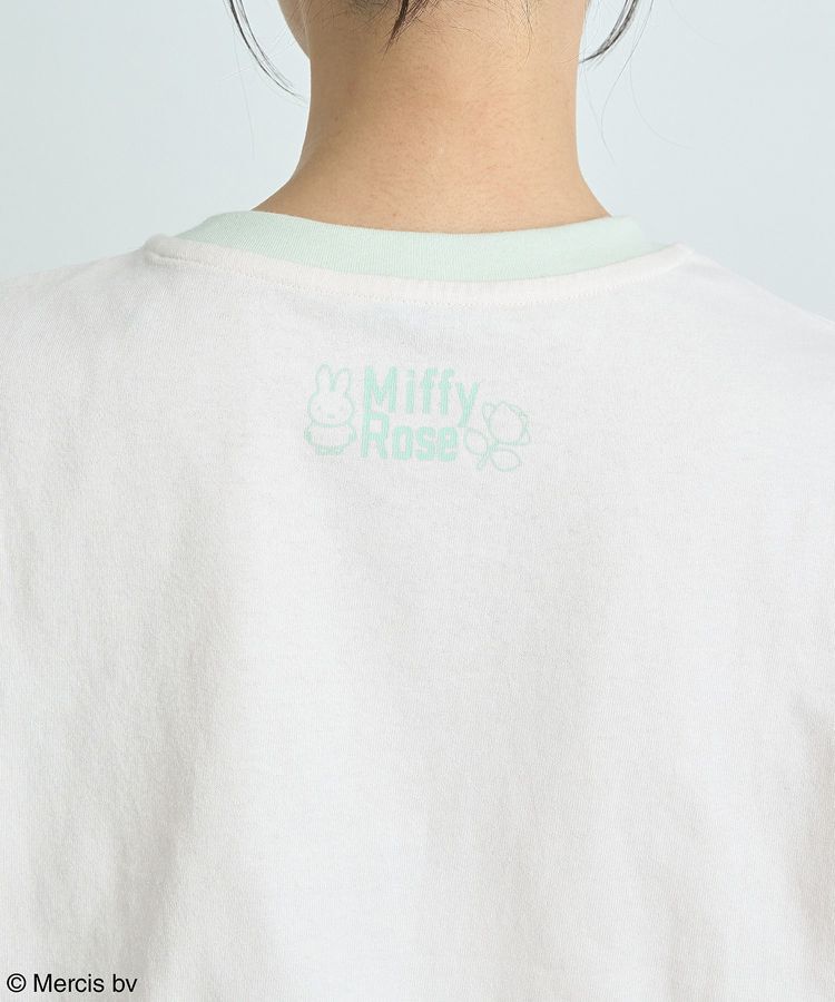 earth music&ecology「miffy/earth Rose ringer Tee」|Tシャツ・カットソー|