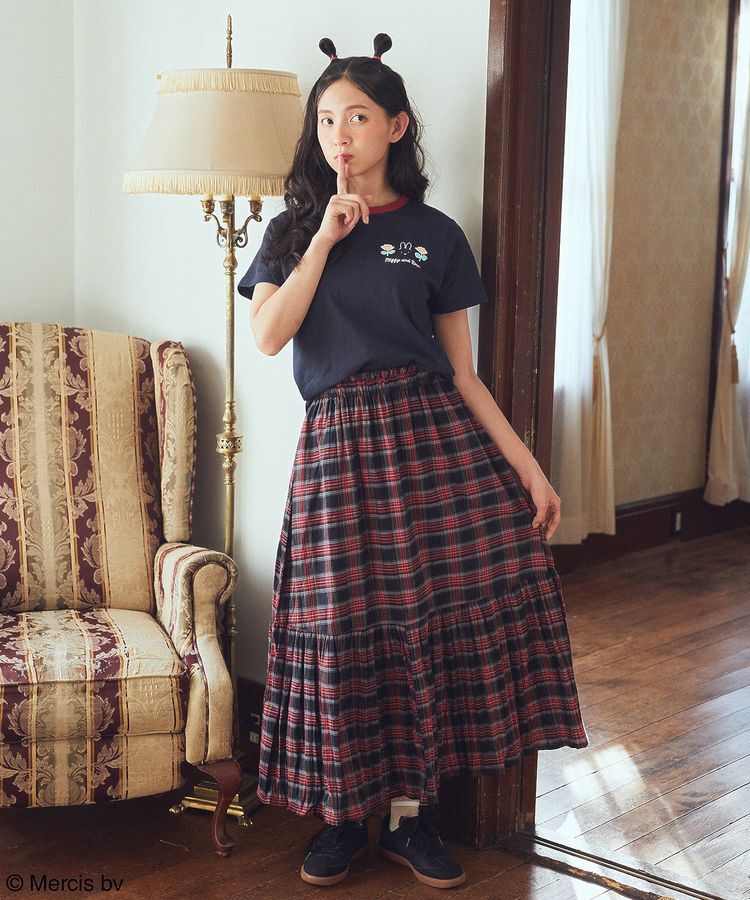 earth music&ecology「miffy/earth Rose ringer Tee」|Tシャツ・カットソー|