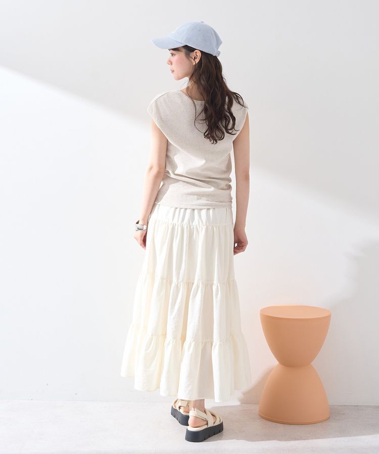 earth music&ecology「カットデザインフレンチスリーブプルオーバー」|Tシャツ・カットソー|