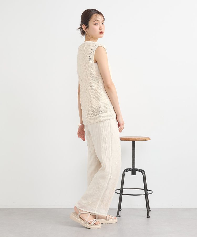 earth music&ecology「クルクルヤーンメッシュベスト」|ベスト・ジレ|