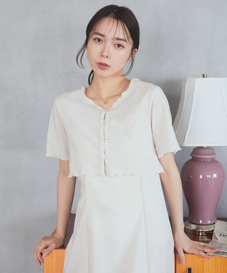 earth music&ecology「SET2点ギャザーカットカーデ＋キャミワンピース」|ワンピース|