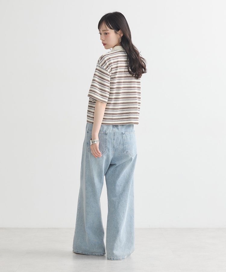 earth music&ecology「タックホックデニムパンツ」|デニム|