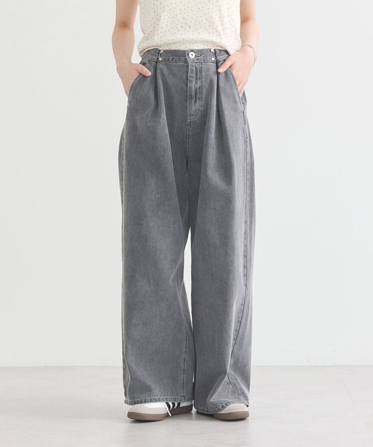 earth music&ecology「タックホックデニムパンツ」|デニム|