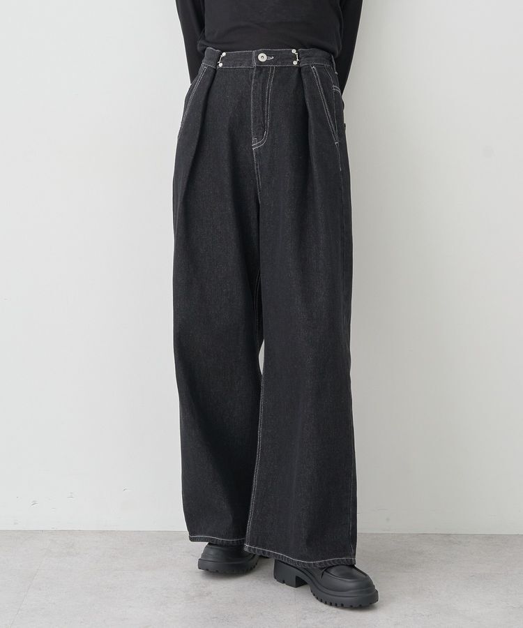 earth music&ecology「タックホックデニムパンツ」|デニム|