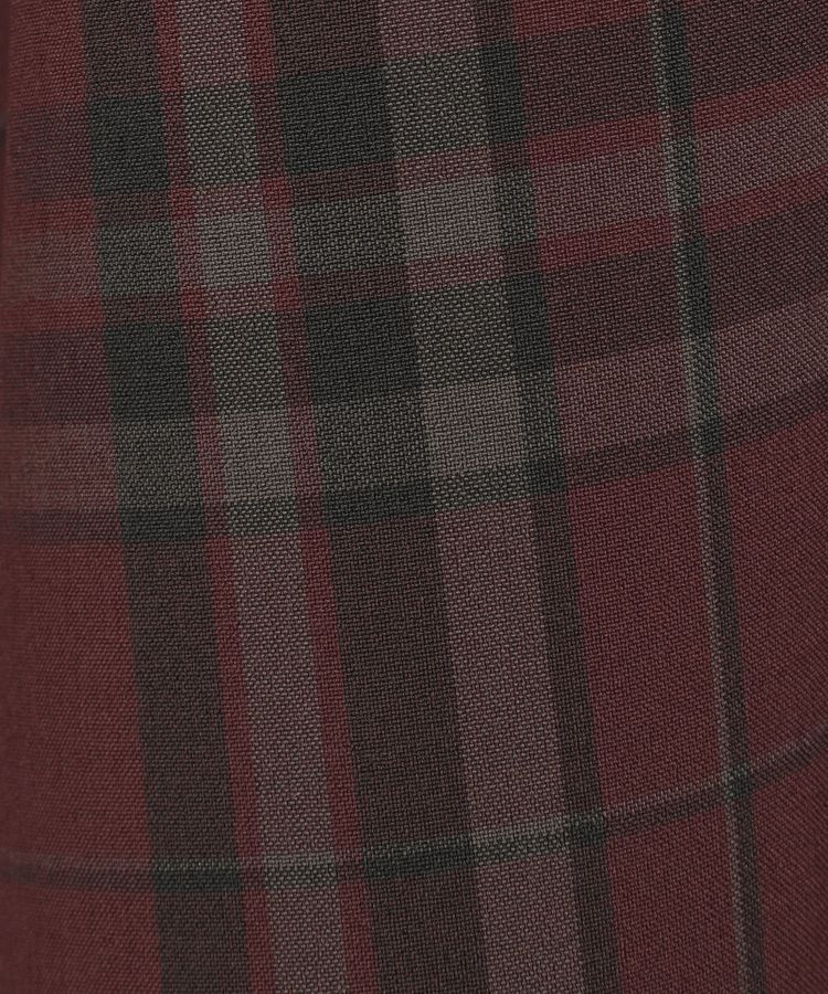 earth music&ecology「バックレースアップチェックスカート」|フレア|