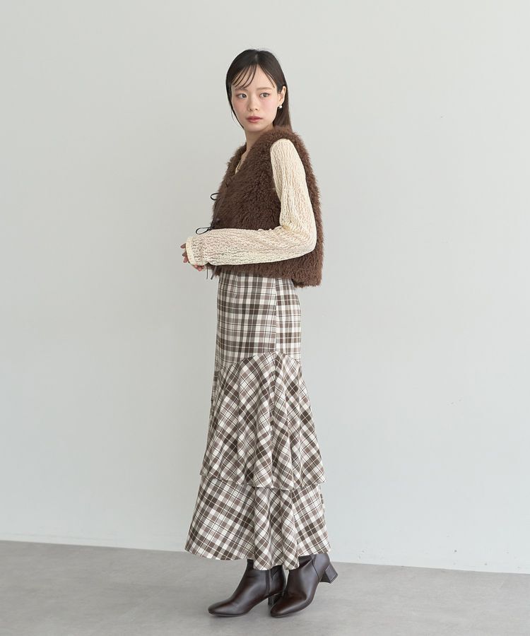 earth music&ecology「フロントボタンレースプルオーバー」|Tシャツ・カットソー|