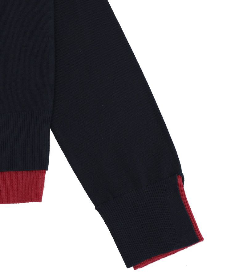 earth music&ecology「バイカラーレイヤード風カーディガン」|カーディガン|