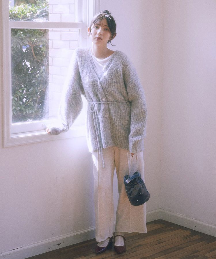 earth music&ecology「MIXカラーブークレカーディガン」|カーディガン|