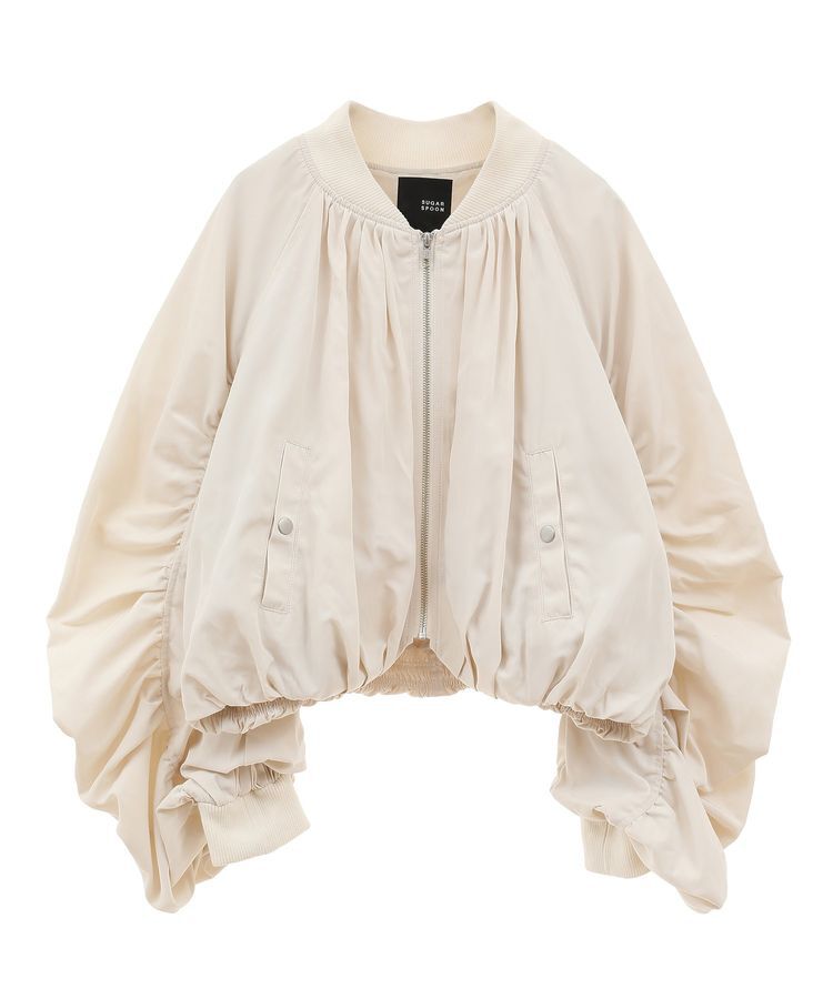 Green Parks「・SUGAR SPOON ボリュームギャザーMA-1」|ブルゾン・スタジャン|