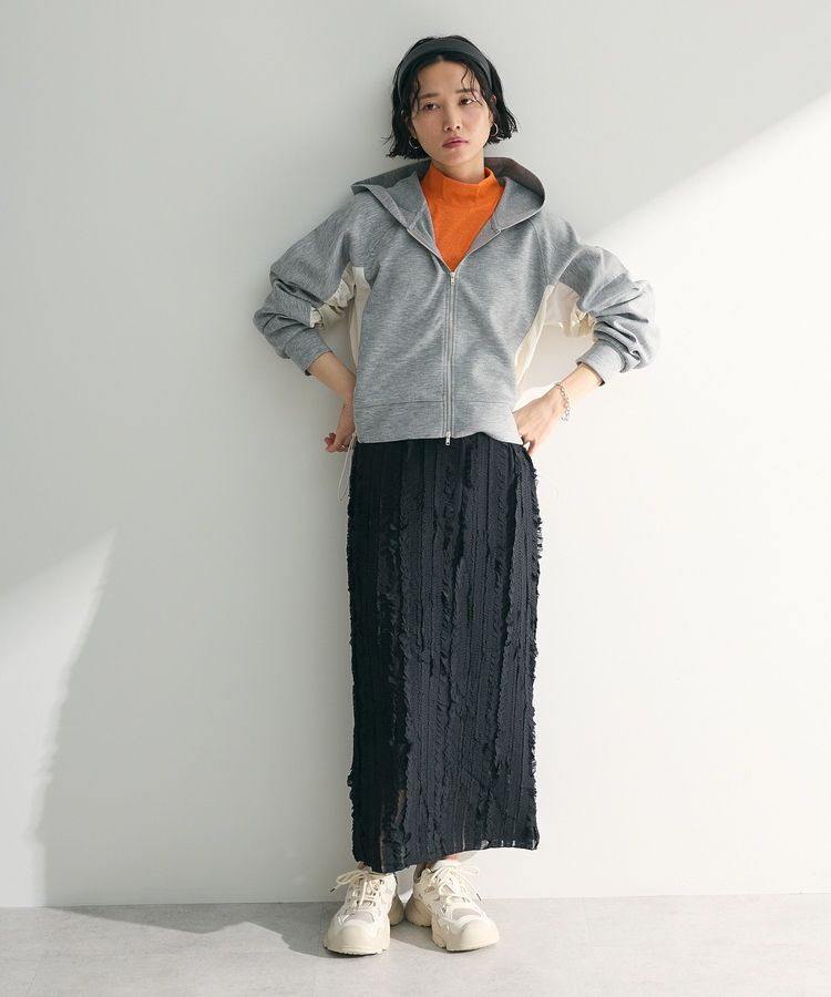 Green Parks「ジャガードストライプフリルIラインスカート」|スカート|