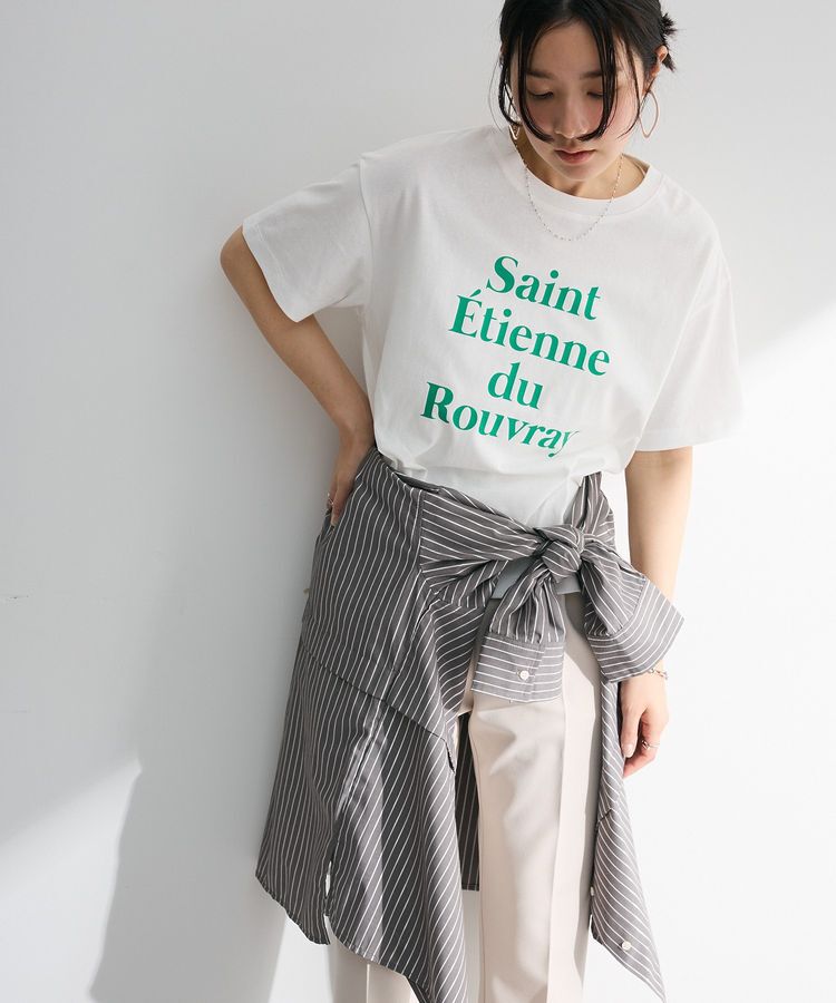 Green Parks「多段フェミニンロゴボックスTシャツ」|Tシャツ・カットソー|Off White