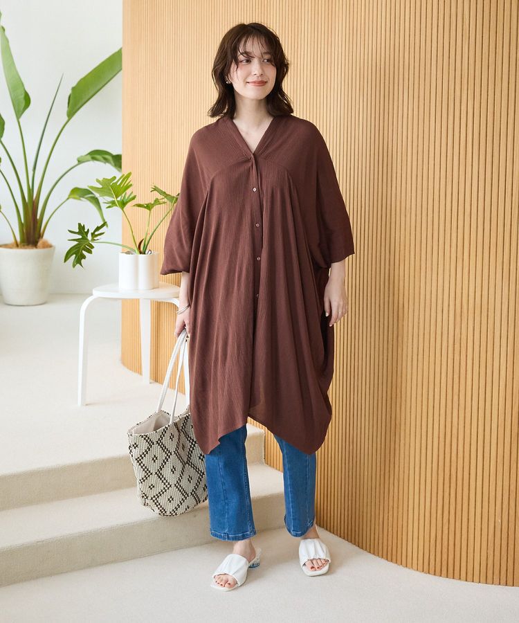Green Parks「レーヨンクレープチュニック」|チュニック|