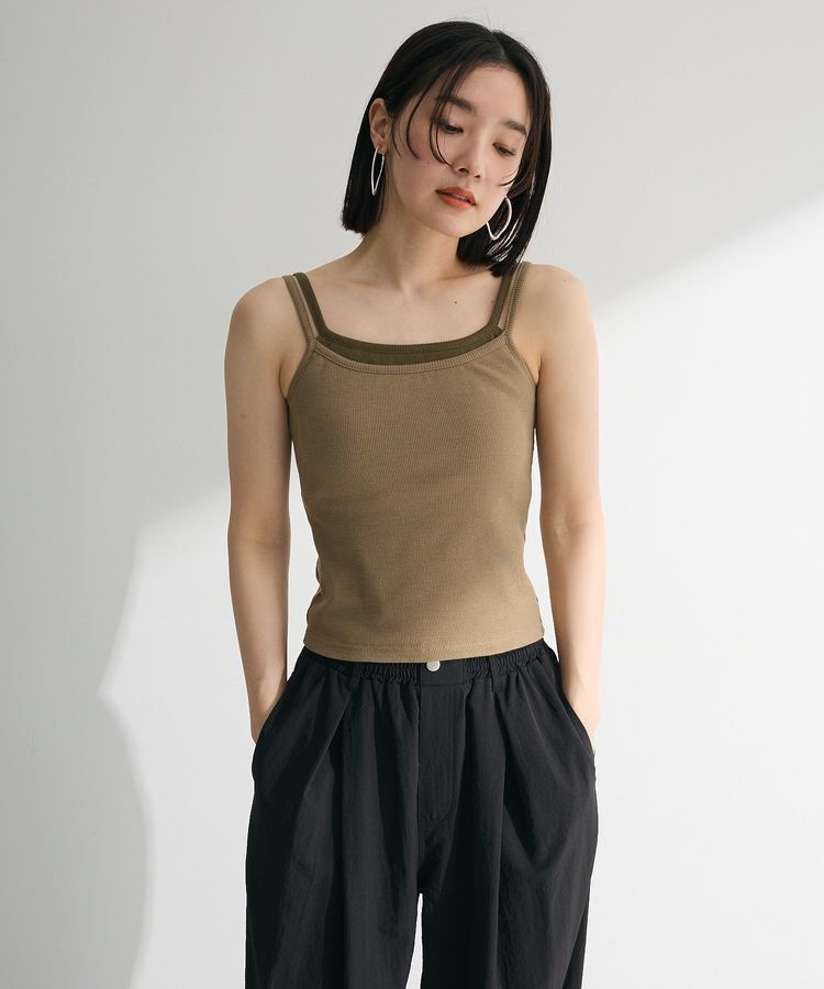 Green Parks「・Petit Fleur レイヤードキャミ(カップ付)」|インナー|Gray Beige