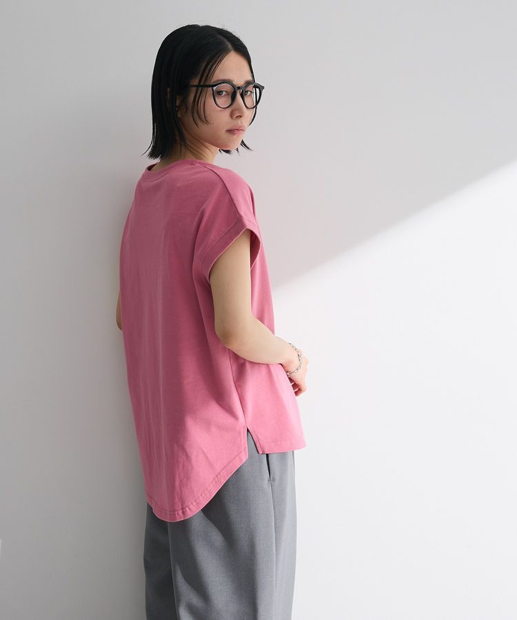 Green Parks「・swing by フレンチスリーブ刺繍TEE」|Tシャツ・カットソー|