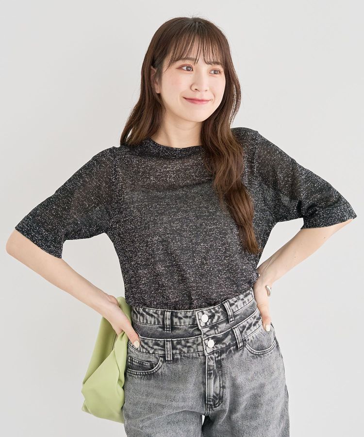 Green Parks「・Petit Fleur ラメシアーニット」|Tシャツ・カットソー|