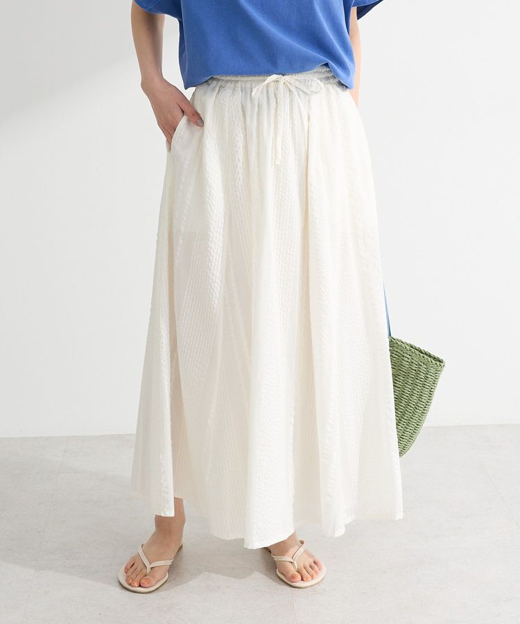 Green Parks「インド綿 シアーサッカーギャザースカート」|スカート|