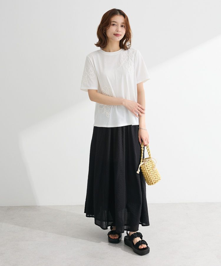 Green Parks「インド綿 シアーサッカーギャザースカート」|スカート|