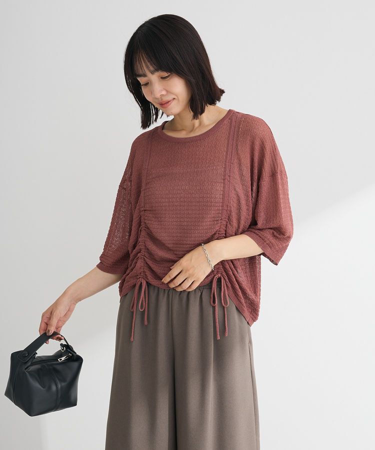 Green Parks「・ELENCARE DUE シャーリングシアーニット」|ニット・セーター|Brown