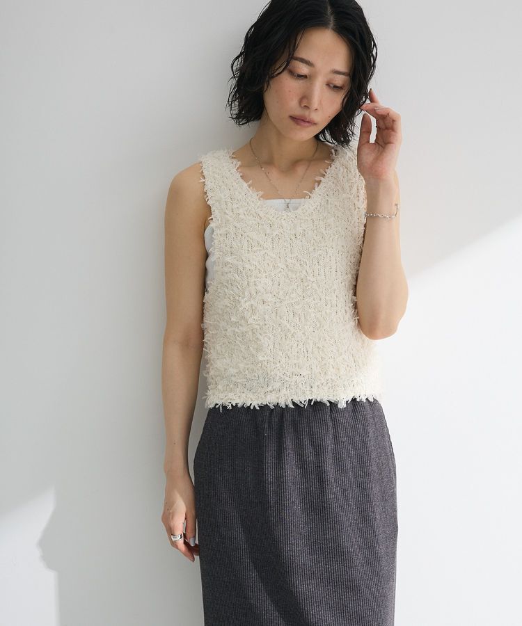 Green Parks「・swing by 2wayチュールヤーンベスト」|ベスト・ジレ|