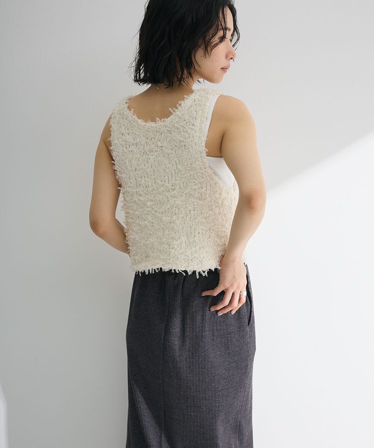 Green Parks「・swing by 2wayチュールヤーンベスト」|ベスト・ジレ|