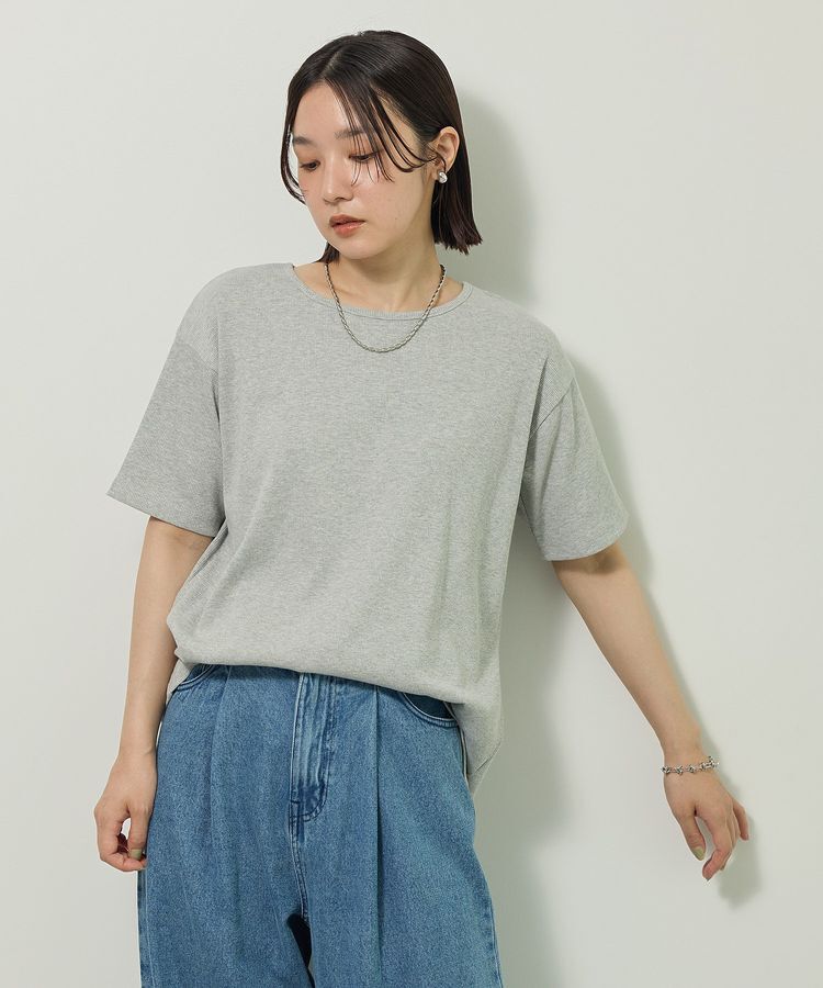 Green Parks「・Petit Fleur リブオーバーサイズTEE」|Tシャツ・カットソー|Gray Mixture