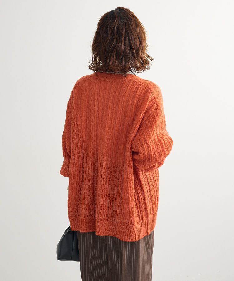 Green Parks「シアーニットVネックカーディガン」|カーディガン|