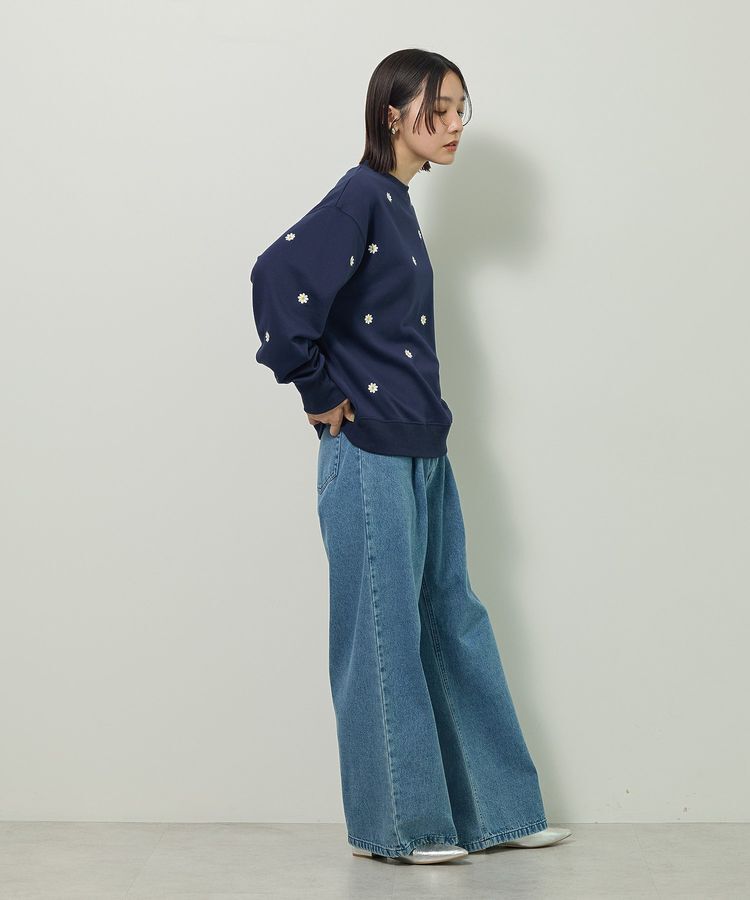 Green Parks「・swing by デイジー刺繍スウェット」|スウェット・ジャージ|