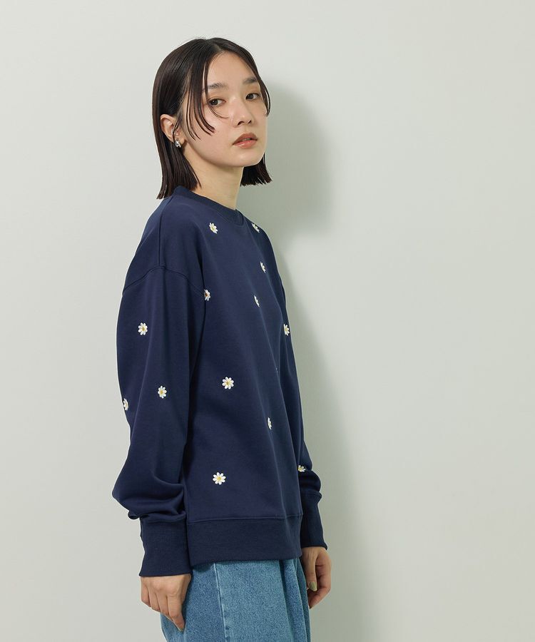 Green Parks「・swing by デイジー刺繍スウェット」|スウェット・ジャージ|