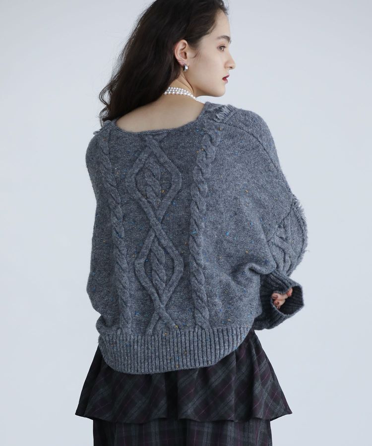 Green Parks「■ESCAR フリンジケーブルポップコーンニット」|ニット・セーター|