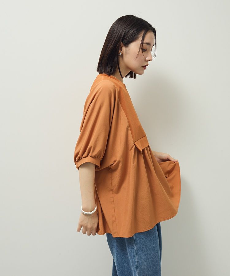 Green Parks「ベスト風7分袖ドッキングプルオーバー」|Tシャツ・カットソー|