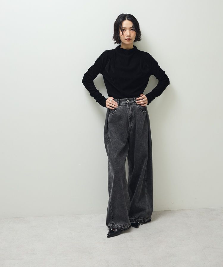 Green Parks「・SUGAR SPOON タックデニムワイドパンツ」|デニム|