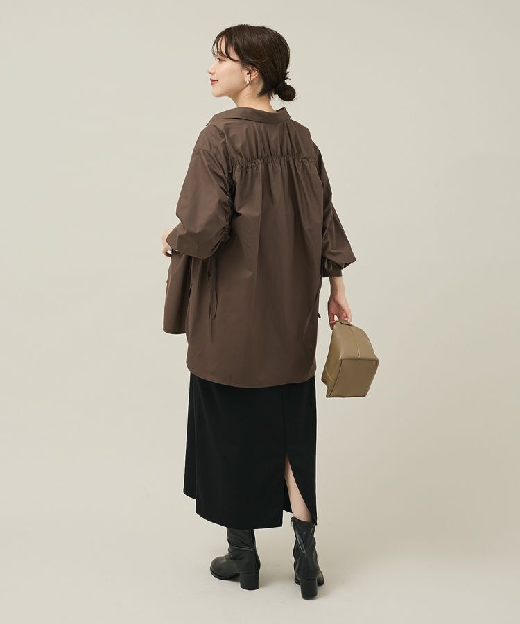 Green Parks「イージーケア袖シャーリングシャツ」|シャツ・ブラウス|