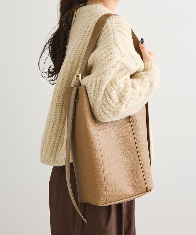 armonia「KOSSORECO軽量合皮ポーチ付ショルダー」|ショルダー・メッセンジャー|Beige