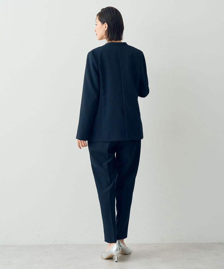 YECCA VECCA「ストレッチノーカラージャケット」|テーラードジャケット|