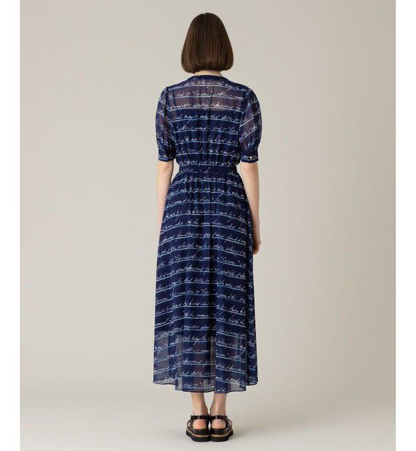 LOULOU WILLOUGHBY「【LOULOU WILLOUGHBY】RATTIレタードボーダーワンピース」|ワンピース|