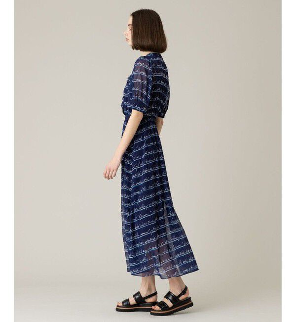 LOULOU WILLOUGHBY「【LOULOU WILLOUGHBY】RATTIレタードボーダーワンピース」|ワンピース|