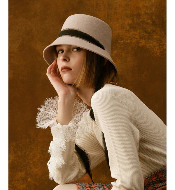 LOULOU WILLOUGHBY「【LOULOU WILLOUGHBY】リボンバケットハット」|ハット|ベージュ