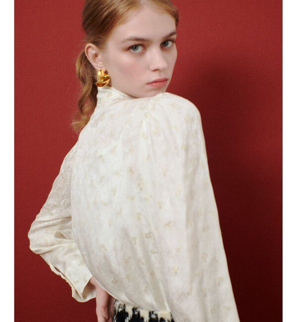 LOULOU WILLOUGHBY「【LOULOU WILLOUGHBY】KEYジャガードボウタイブラウス」|シャツ・ブラウス|