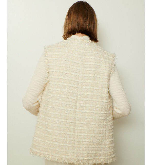 allureville「ジオリカツィードフリンジジレ」|ベスト・ジレ|