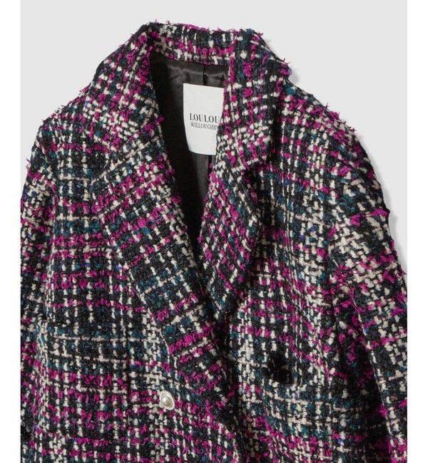 LOULOU WILLOUGHBY「【LOULOU WILLOUGHBY】CLARENSONツイードコート」|ステンカラーコート|